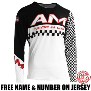 AM 2.0 Pro Jersey Checkers White/ Black/ Red