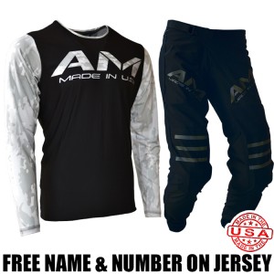 AM Gear Combo: Alpine 2.0 Pro Jersey/ 2.0 Vented Pro Moto Pants Black/ Gray