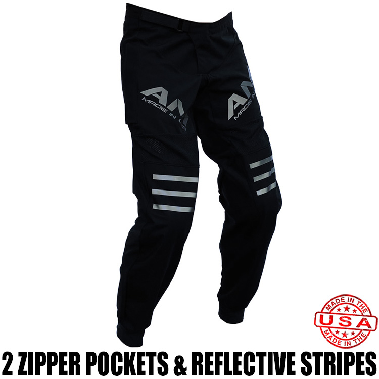 AM 2.0 Adventure Moto Pants Black/ Reflective Gray - AM Motocross