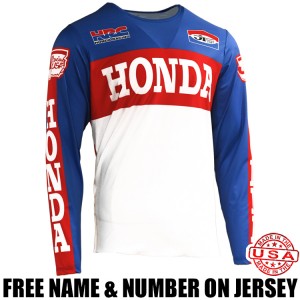 JT/ Honda Flo-Form Jersey 70s Red/ White/ Blue